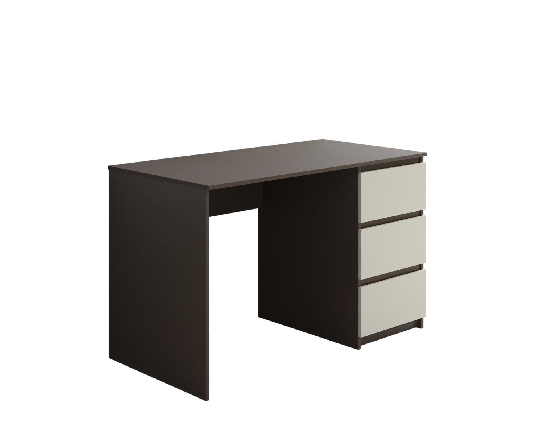 Письменный стол Kade-1 на 3 ящика 120х60х75 см Лате/Белый (Kade1120600LTBF)