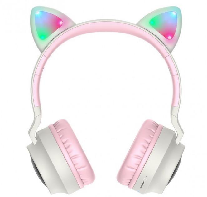 Навушники Hoco W27 Cat Ear Wireless Headphones Bluetooth Grey - фото 2