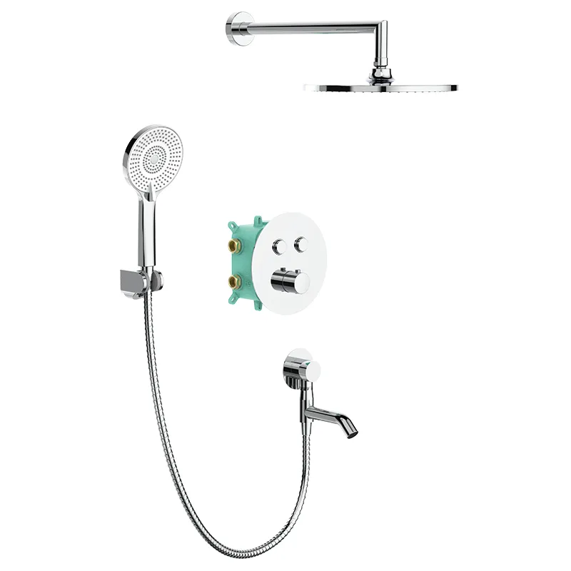 Душевая система встроенная KOER KB-67012-01 3 термостатом Хром (KR4728)