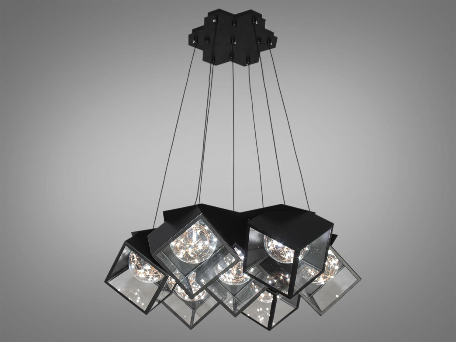 Люстра LED Diasha 6188-7 Loft с тонированным стеклом