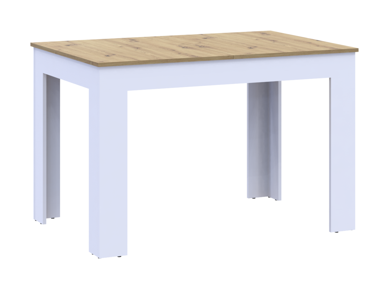 Стол Doros Флинт 120/170х80х78 см Белый/Дуб Артизан (41510130)