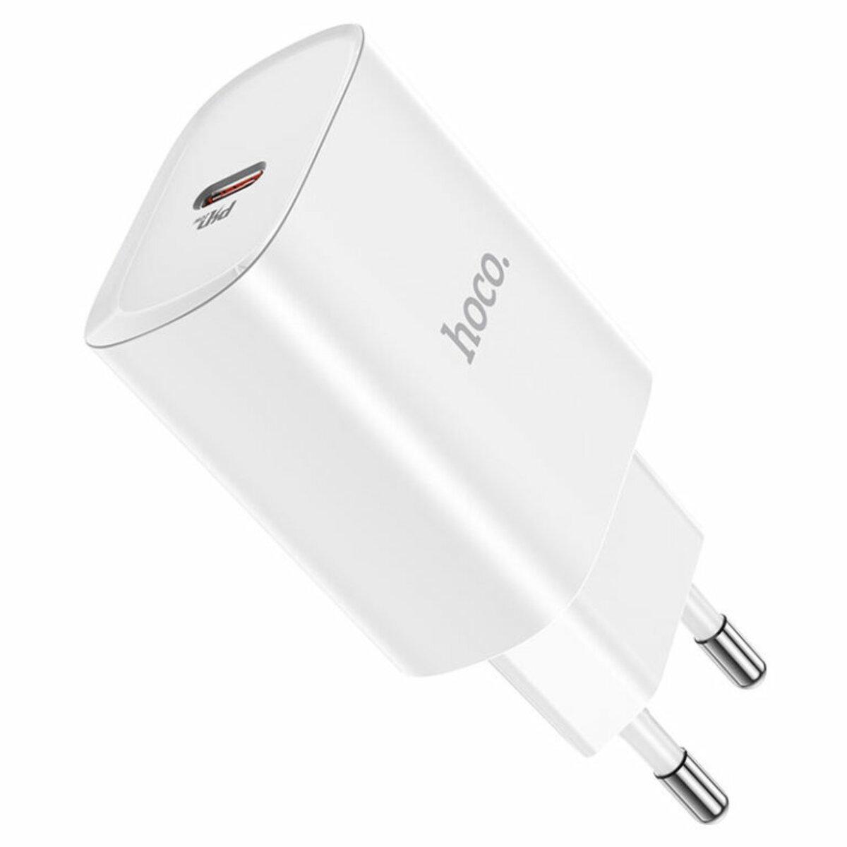 Зарядное устройство Hoco N14 Smart Charging Single Port PD20W Charger 1xType-C White (6931474745026)