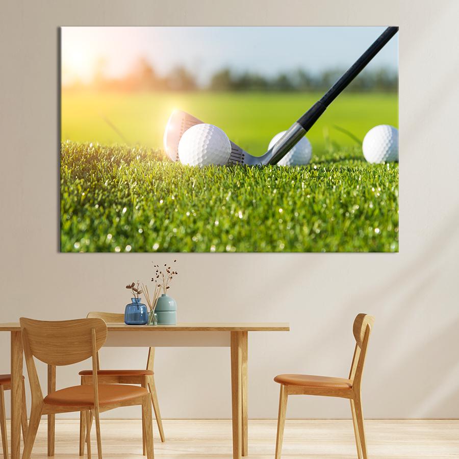 Настінний декор Удар по м'ячу ключкою для гольфу 80x54 см (1880-1)