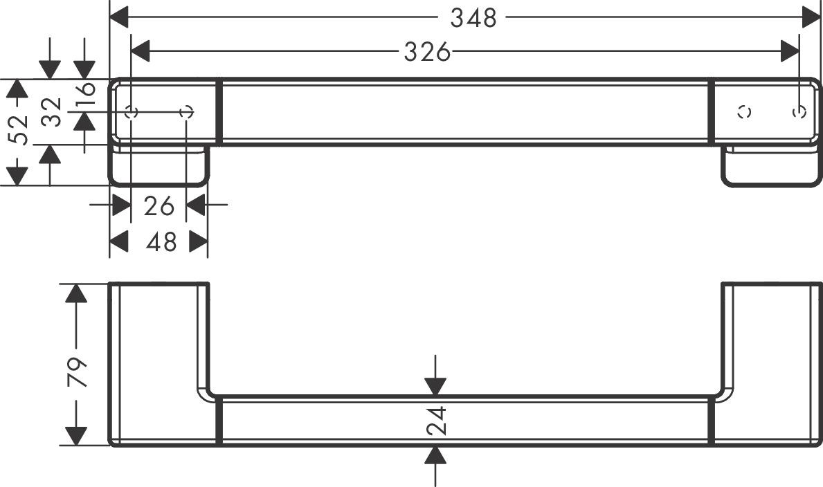 Поручень для ванної Hansgrohe AddStoris 41744700 Білий (134119) - фото 2