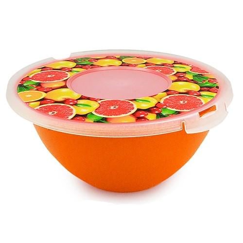 Салатница Stenson Bon Appetit PB-102 пластиковая с крышкой 2 л 22×22×10 см (616200)