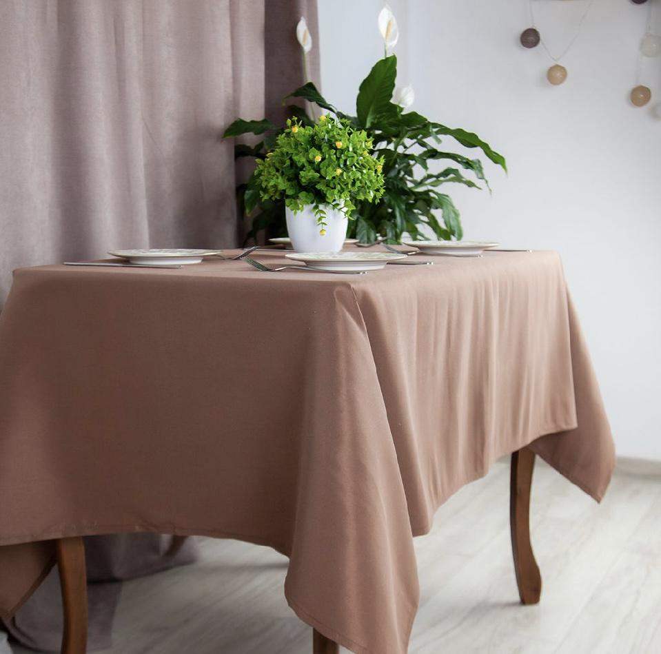 Скатерть водоотталкивающая 120x150 см Коричневый