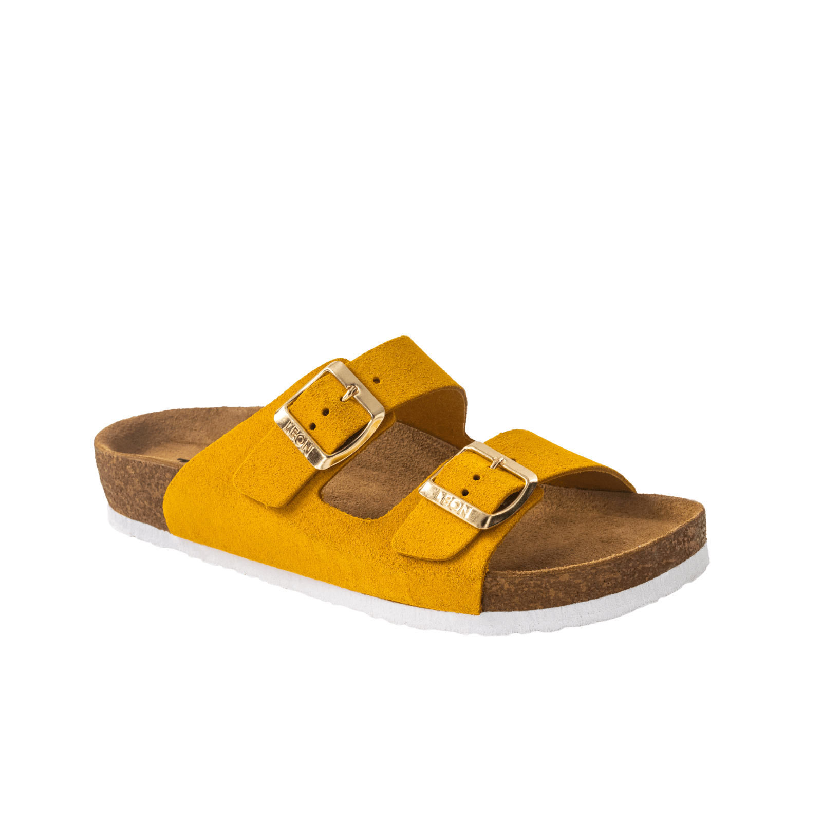 Женские шлепанцы кожаные Leon 4010 р. 39 Желтый