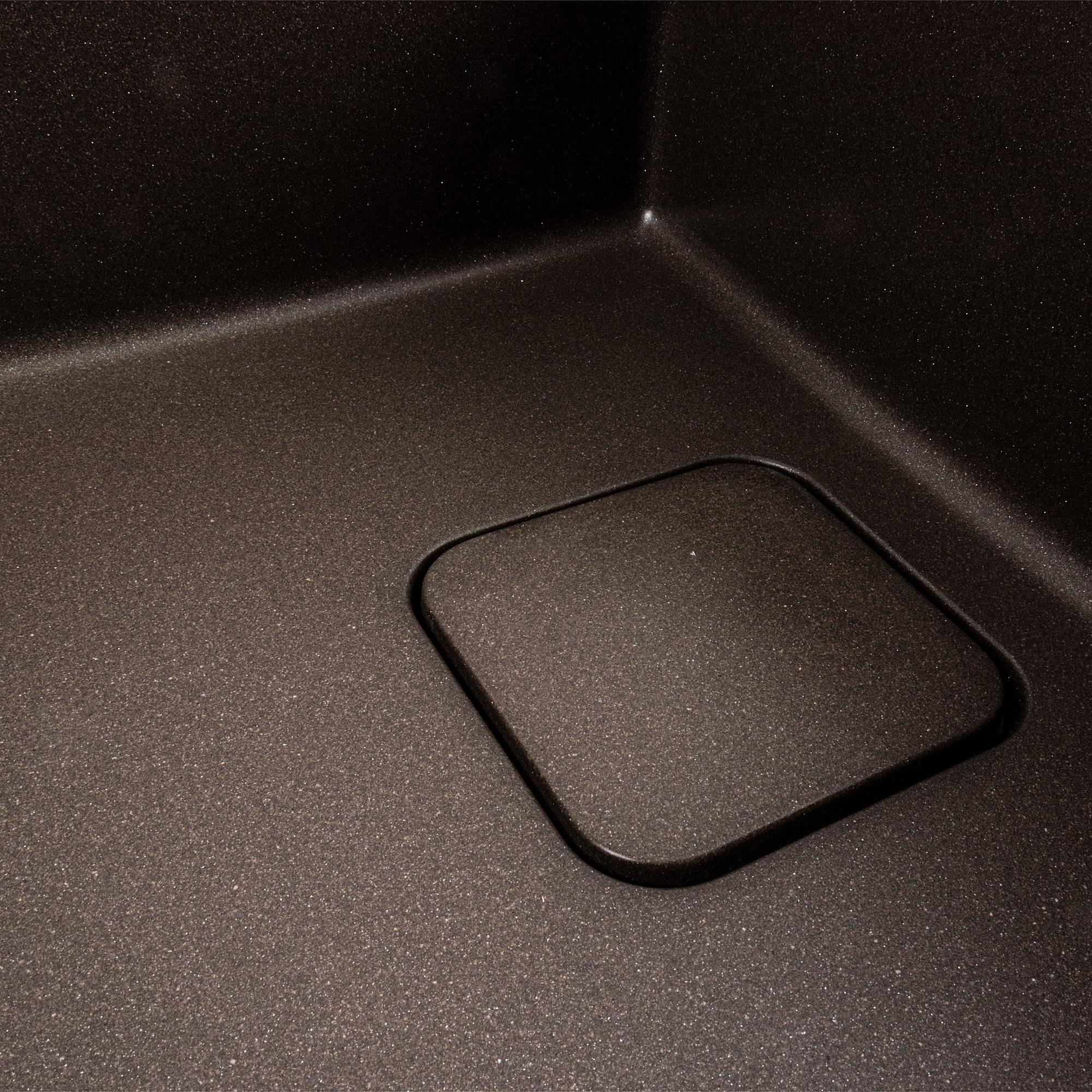 Мийка гранітна для кухні Platinum 7850 CUBE матова Темна скеля - фото 5 Мийка гранітна для кухні Platinum 7850 CUBE матова Темна скеля - фото 5