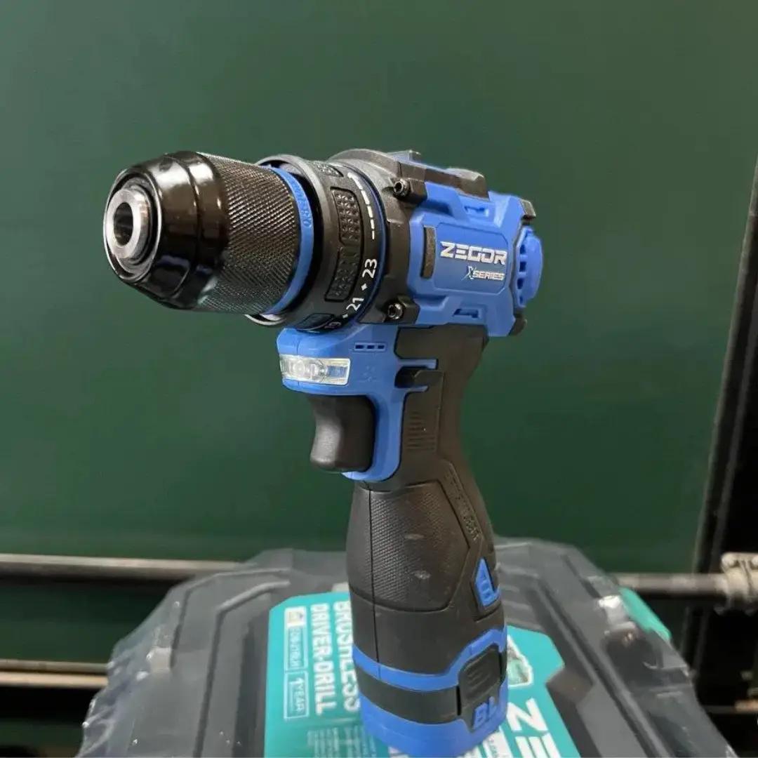 Шуруповерт аккумуляторный бесщеточный Zegor CDAX-16BL/16В/45 Нм/две скорости/2 батареи 16 В 2 Ач/реверс/подсветка/кейс - фото 12 Шуруповерт аккумуляторный бесщеточный Zegor CDAX-16BL/16В/45 Нм/две скорости/2 батареи 16 В 2 Ач/реверс/подсветка/кейс - фото 12