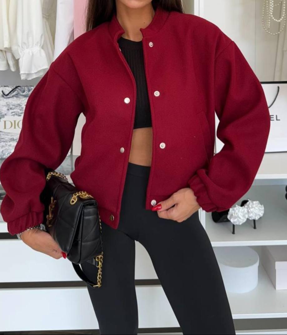Пальто-бомбер жіночий р. 42-46 Бордовий (2740642874) Пальто-бомбер жіночий р. 42-46 Бордовий (2740642874)