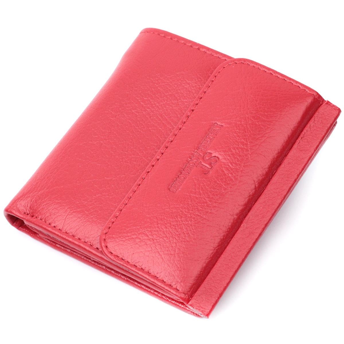 Кошелек женский ST Leather 22720 с монеткой снаружи из натуральной кожи Красный (168-136-22720)