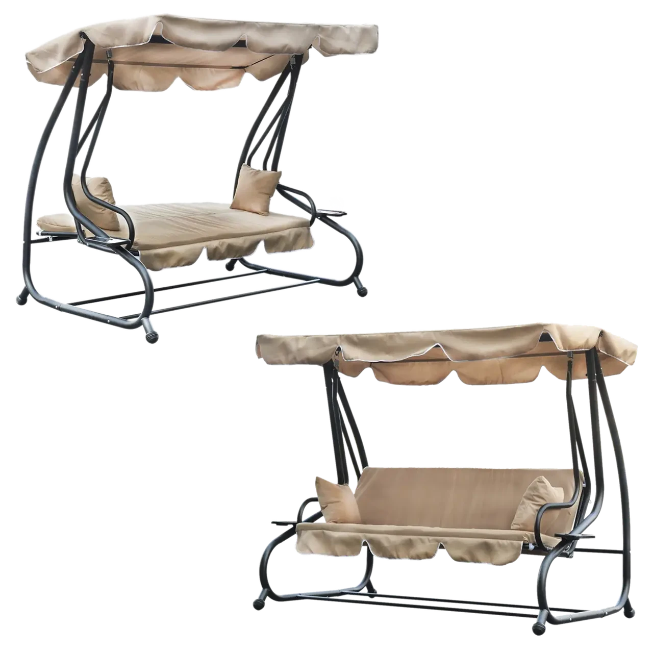 Садовая качель GardenLine KRE0759 210x120x170 см Бежевый (1330) - фото 3 Садовая качель GardenLine KRE0759 210x120x170 см Бежевый (1330) - фото 3