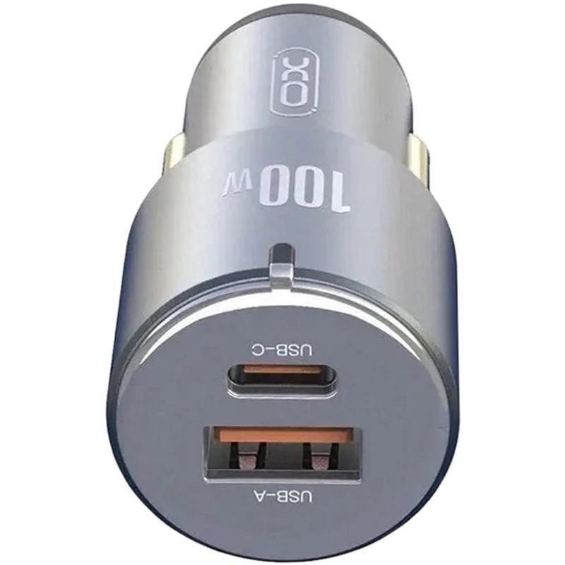 Зарядное устройство автомобильное XO CC47 PD65W+USB35W 100W Tarnish Black (92983) - фото 2