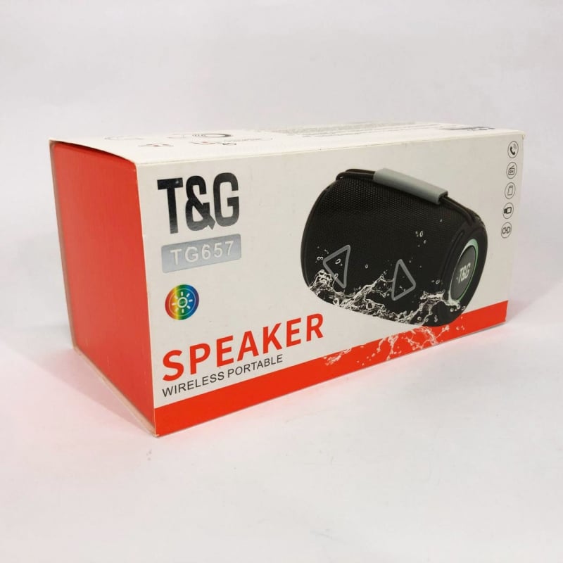 Колонка портативная TG 657 Bluetooth с RGB подсветкой Red (tf4897) - фото 12