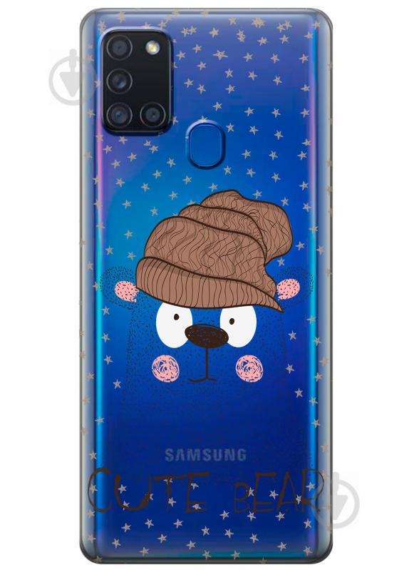 Силиконовый чехол iSwag для Samsung Galaxy A21s Медведь (KS2759) Силиконовый чехол iSwag для Samsung Galaxy A21s Медведь (KS2759)