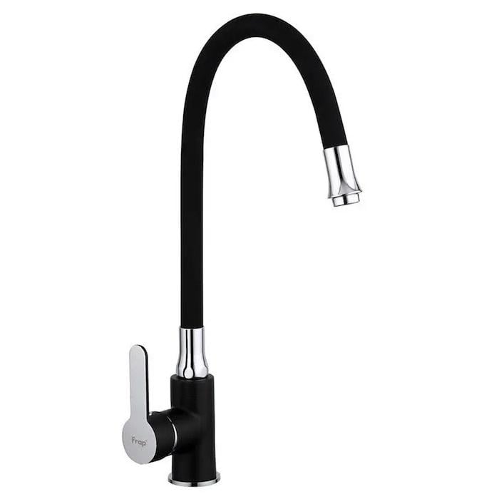 Смеситель для кухни Frap F4042 с гибким изливом Черный (171201)