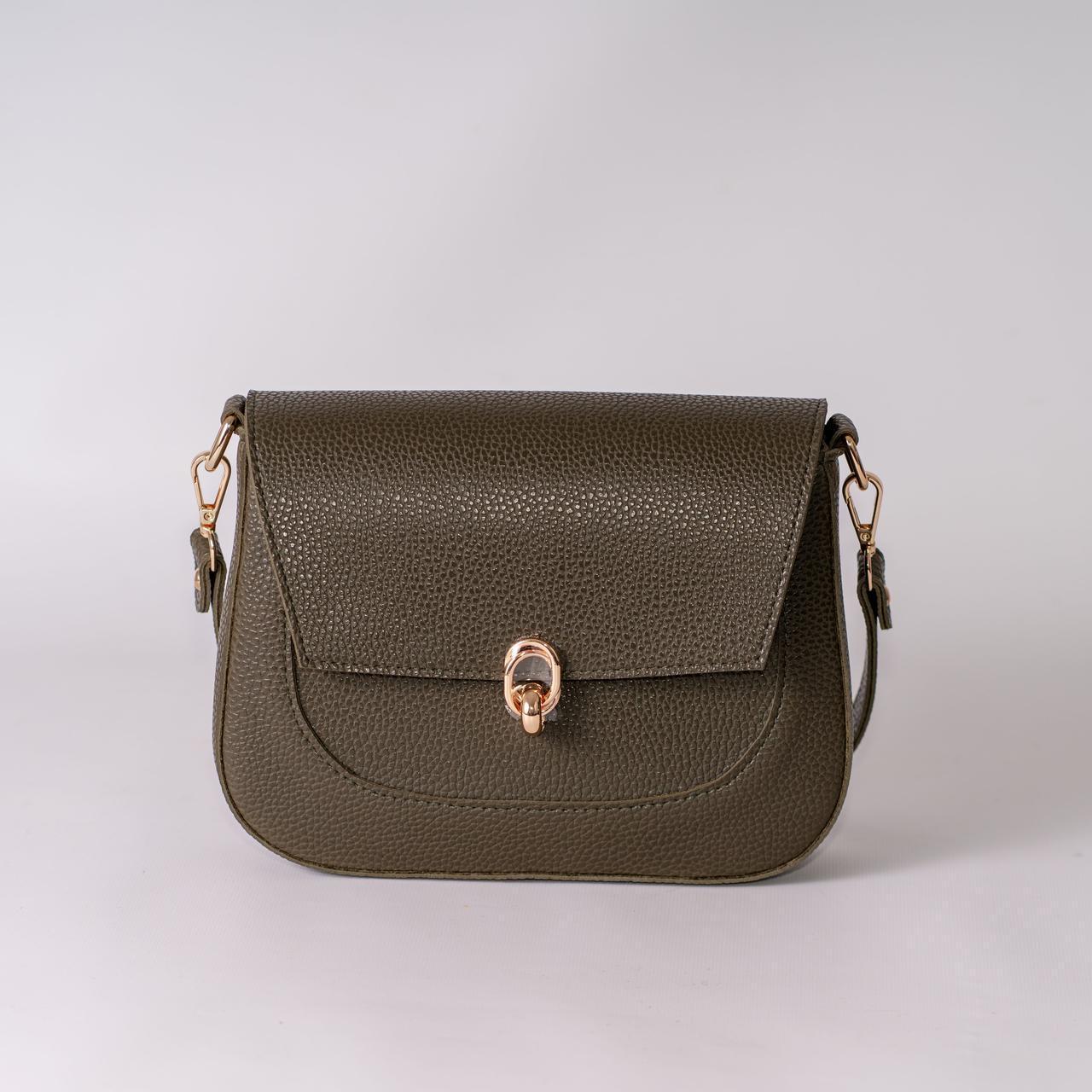 Сумка женская кросс-боди XENIA № 44-24 из эко-кожи Хаки - фото 1