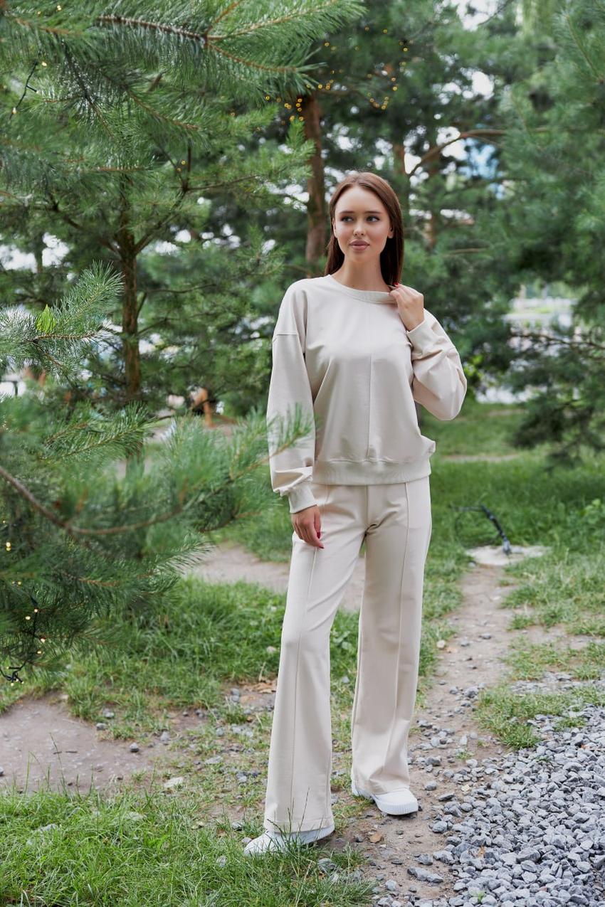 Костюм жіночий М128.2 світшот та штани палаццо 2х-нитка спортивний XL Таш (564-1-63)