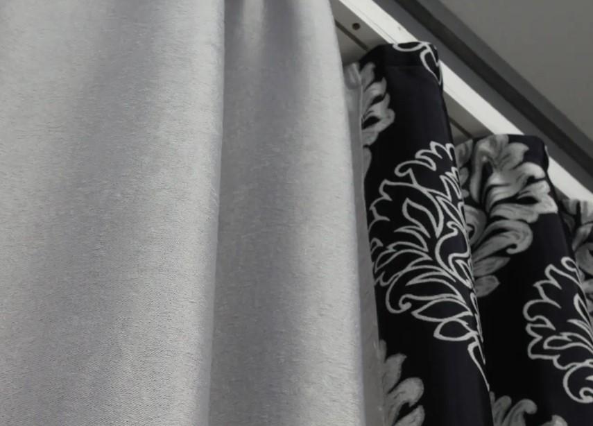 Комплект штор блекаут/софт 1,4х2,7 м 2 шт. Черный/Светло-серый (014дк/1273шА-981ш) - фото 2 Комплект штор блекаут/софт 1,4х2,7 м 2 шт. Черный/Светло-серый (014дк/1273шА-981ш) - фото 2