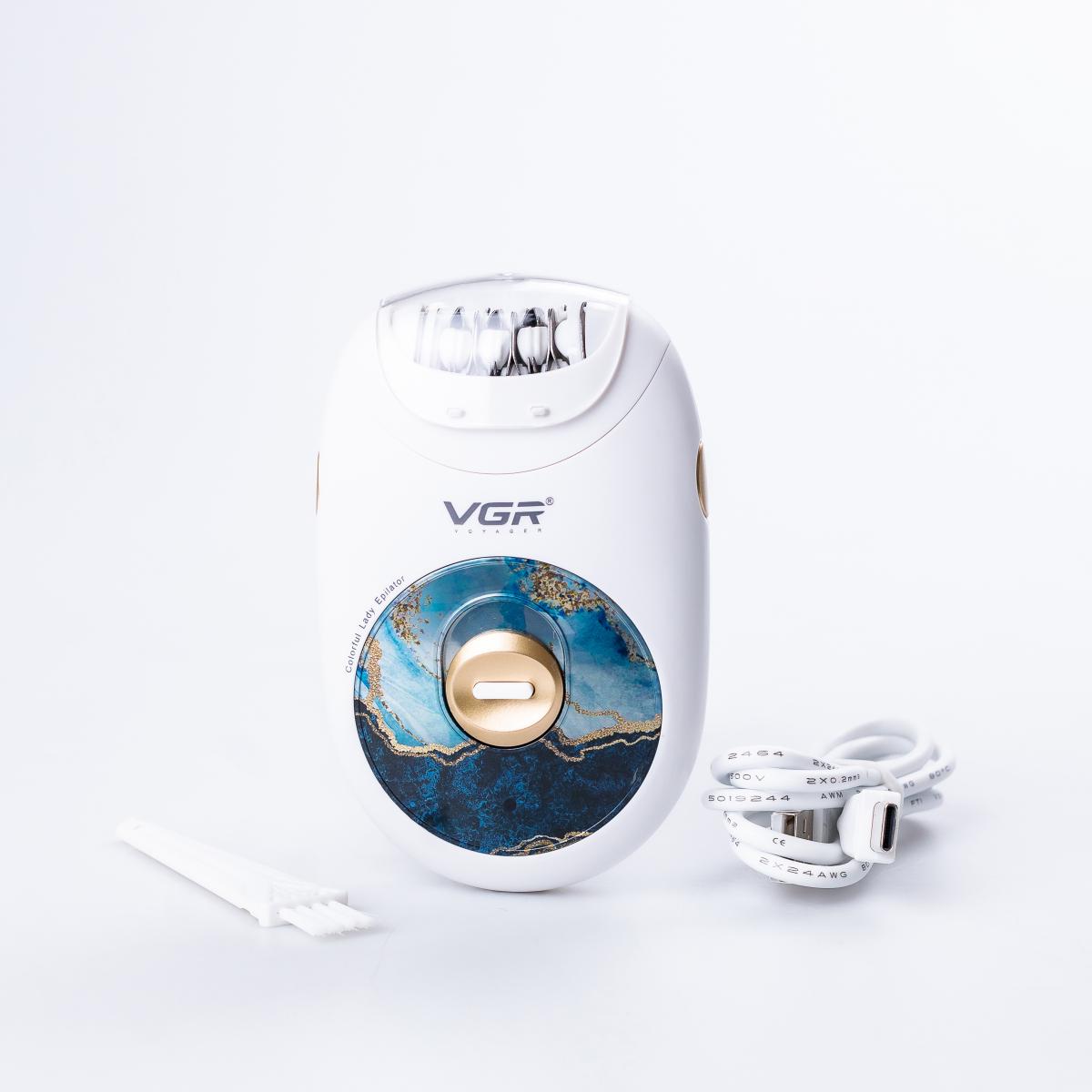 Эпилятор женский VGR V-706 аккумуляторный Лазурит (HPV706)