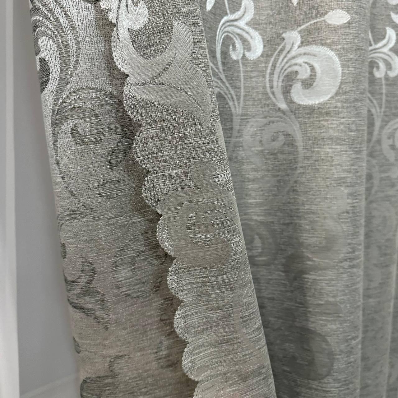 Штори Toscana жаккардові 1,5х2,7 м 2 шт. Сірий - фото 10