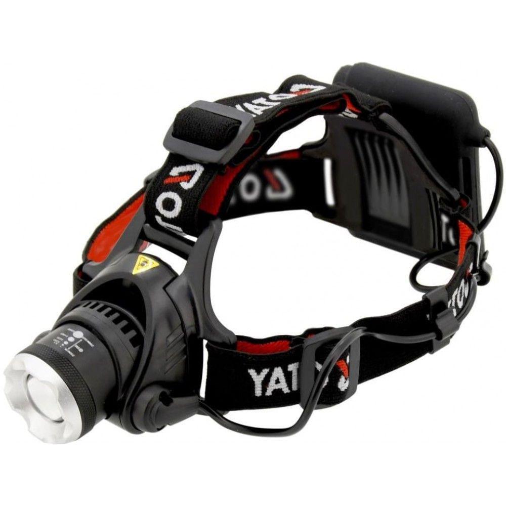 Фонарь на лоб светодиодный (XM-L2 CREE) YATO, 3 режима, Р=10Вт, Ф=450lm, живл.- 4х АА батареи