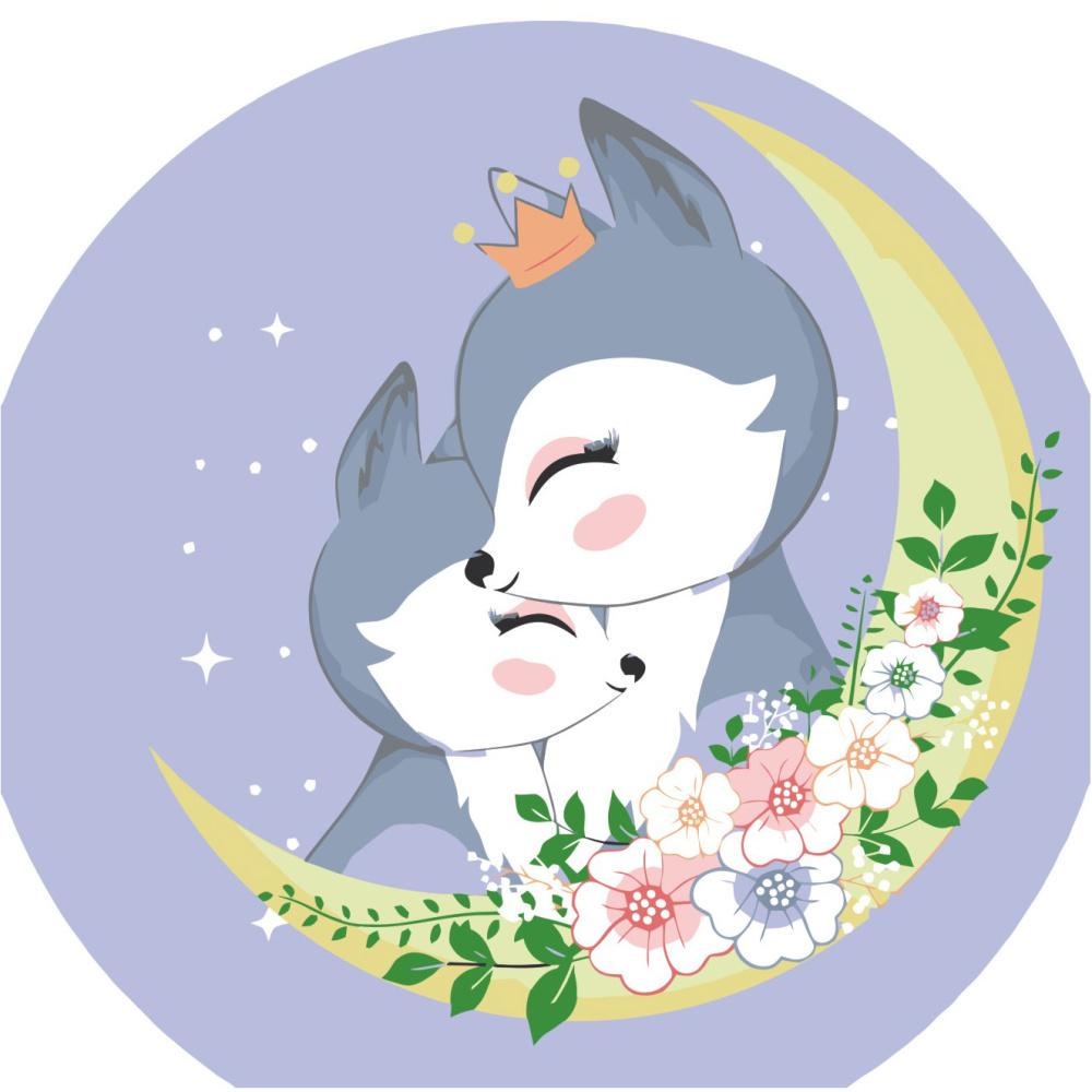 Картина за номерами Strateg Королева з принцесою 30x30 см (ES044)