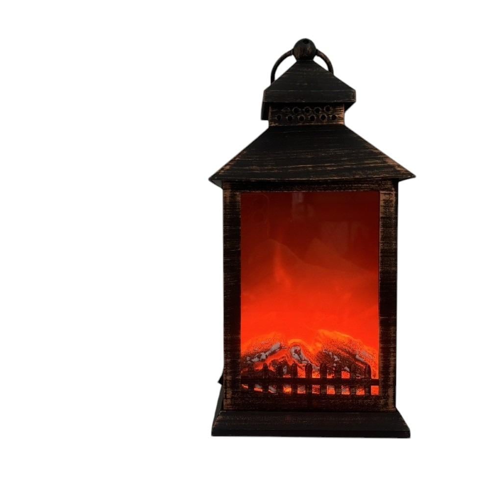 Камін-світильник декоративний з LED підсвічуванням USB без батарейок 15х12х30 см (R96489)