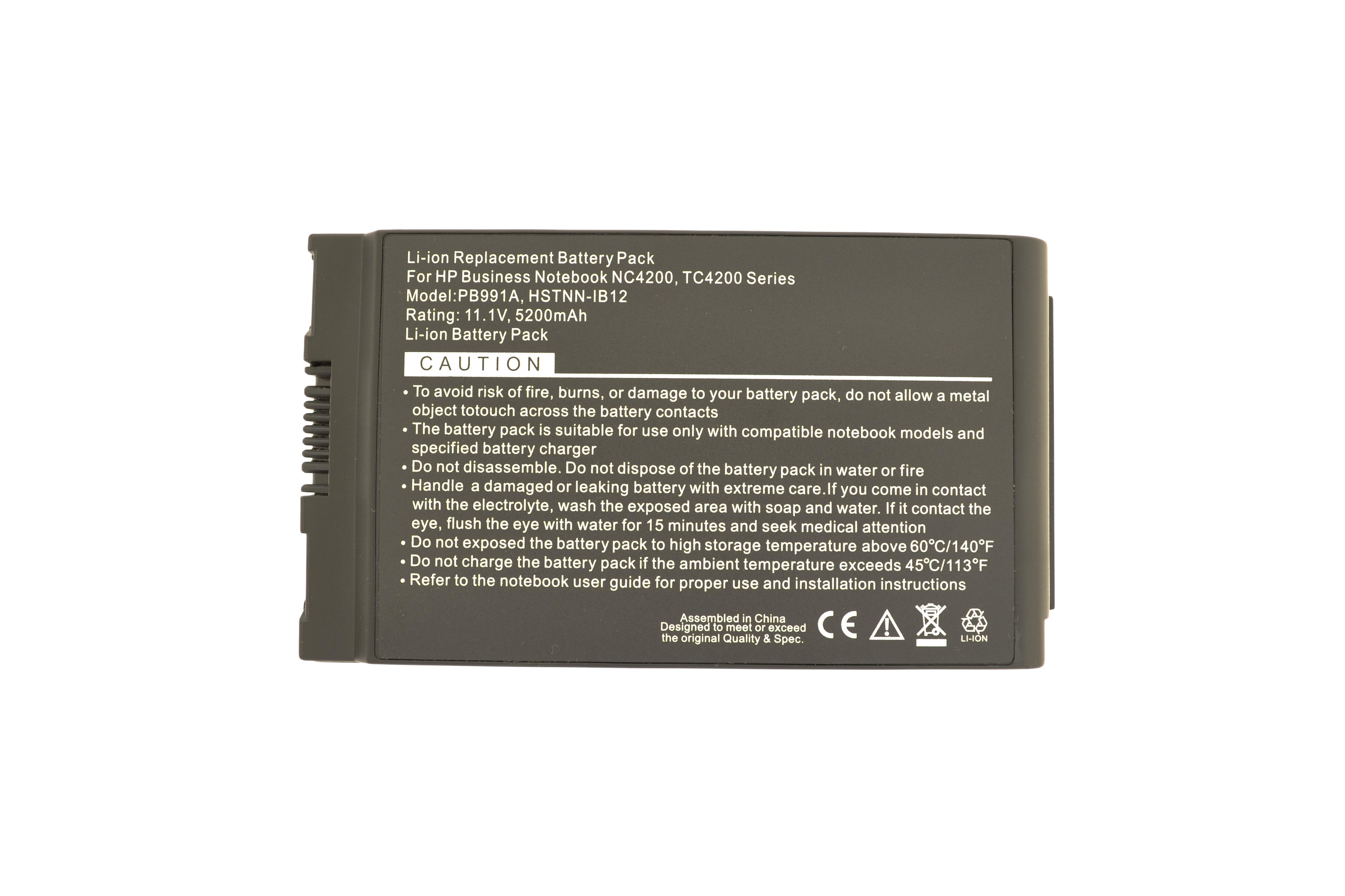 Аккумулятор для ноутбука HP Compaq PB991A Business Notebook NC4200 11,1 V 5200 mAh (014896)