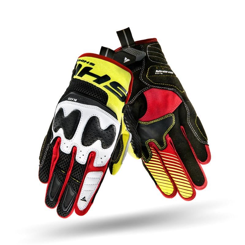 Моторукавицы SHIMA Blaze M White/Black/Yellow/Red (10895)