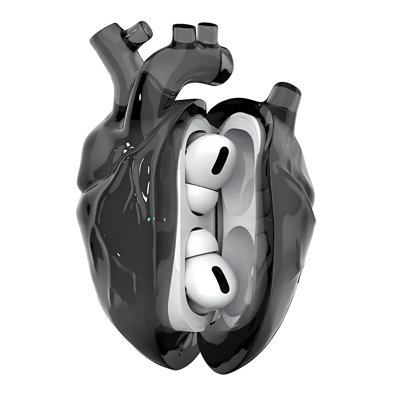 Чехол для наушников BLACKTIME 808FC HEARTHCASE AirPods PRO/PRO 2 силиконовый с карабином Черный (2358473729)