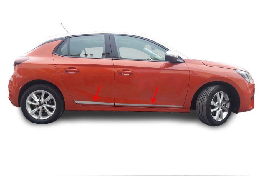 Молдинги на двери Omsa Line для Opel Corsa F 2019- гг. нержавеющая сталь Хром