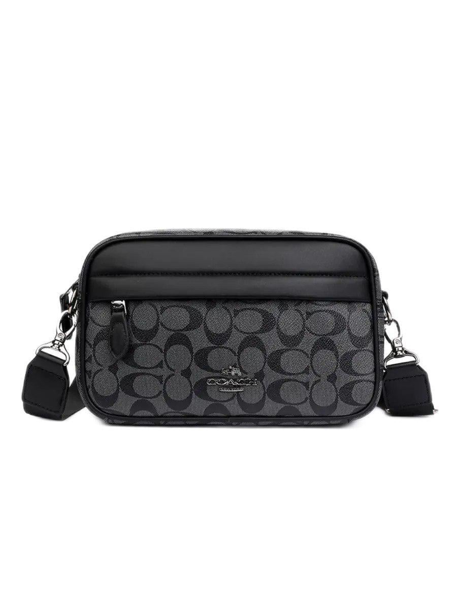 Сумка чоловіча через плече Coach Чорний/Сірий