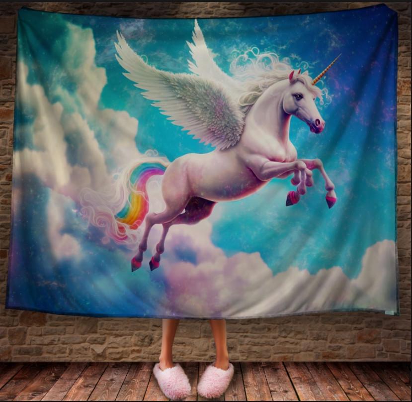 Плед с 3D принтом Единорог Милли 150х200 см (epi_1886)