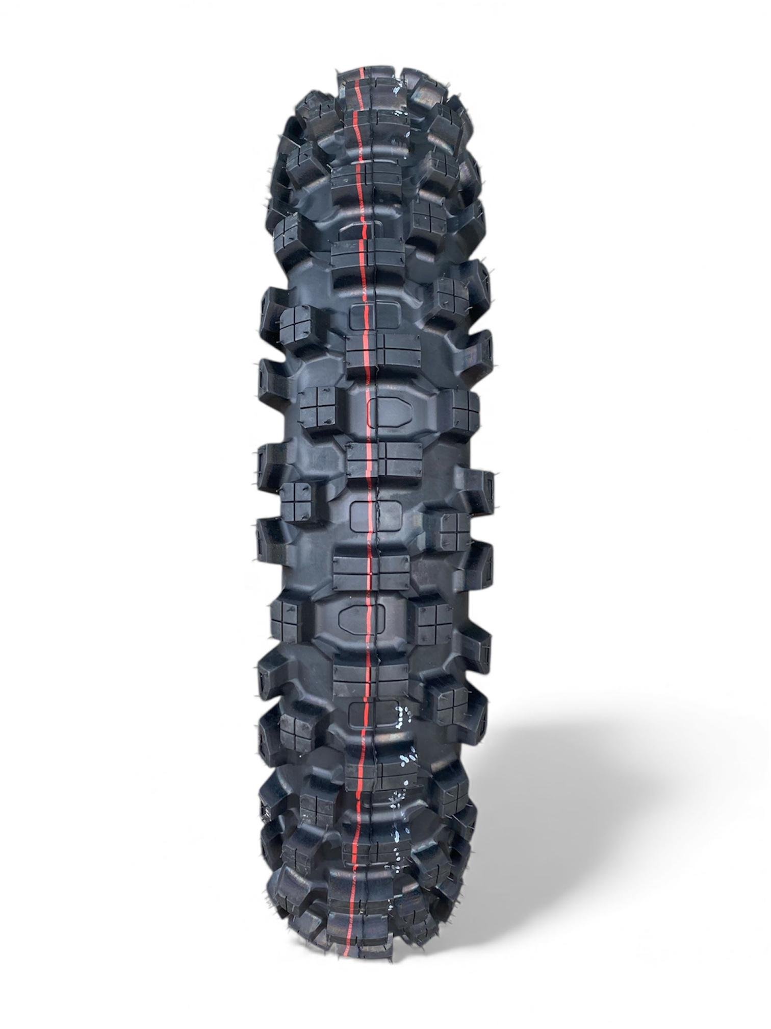 Мотошина 110/100-19 червона смуга/агресивний протектор для off road ендуро мотокросу R19