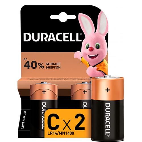 Батарейки Duracell MN1400 C R14 343 2 шт. (5000394052529)