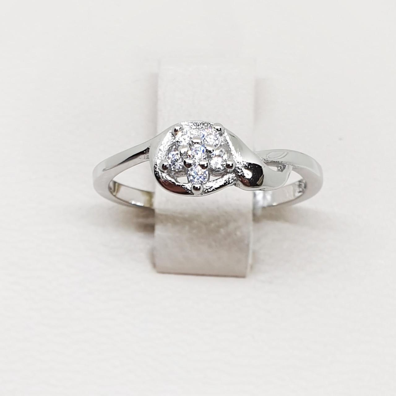 Кольцо серебряное с кубическим цирконием р. 15,5 1,33 г (1525811376)