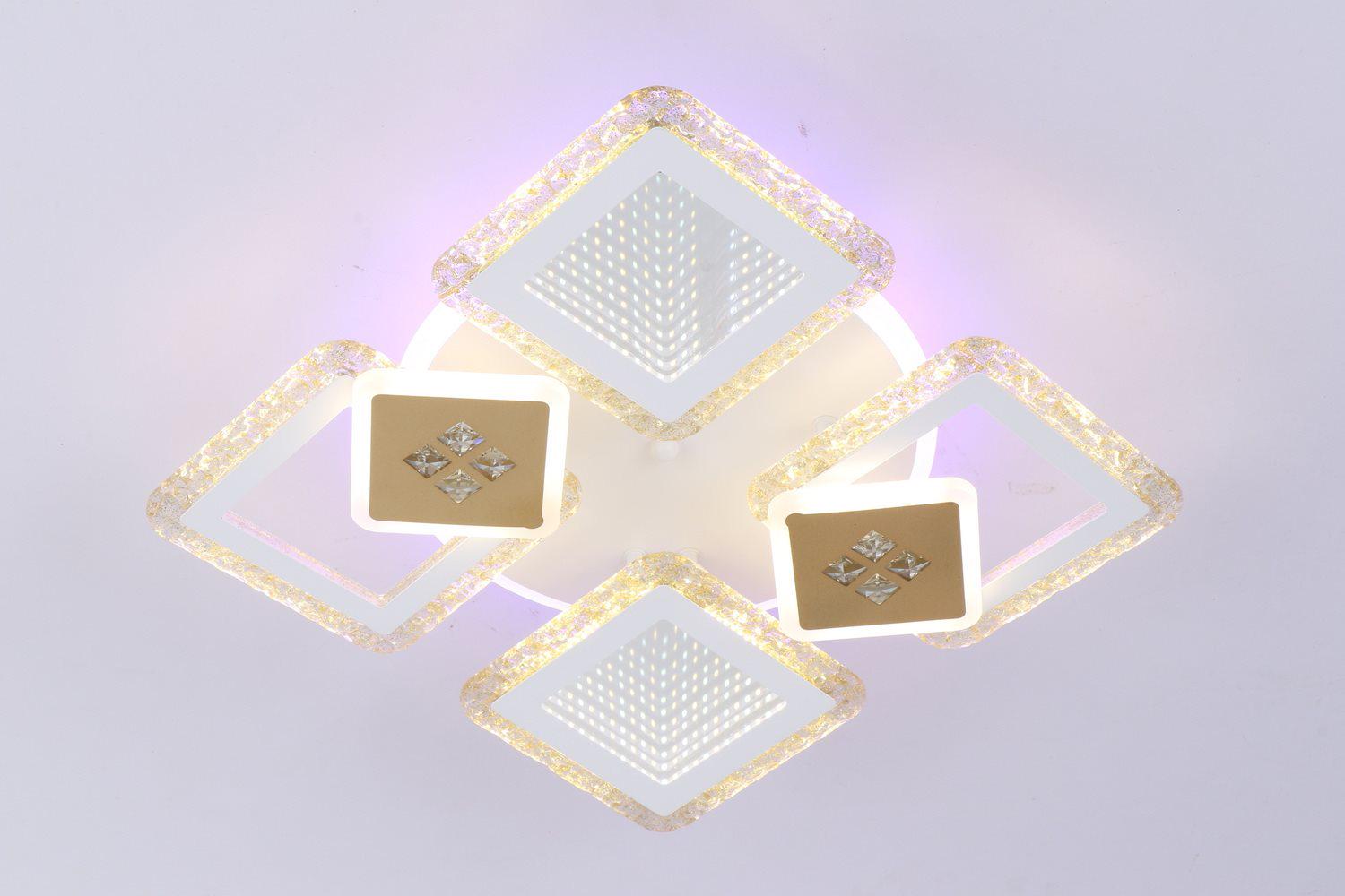 Люстра светодиодная с пультом Valeso V K39940-4+2+1 White/Gold (000036404) - фото 15