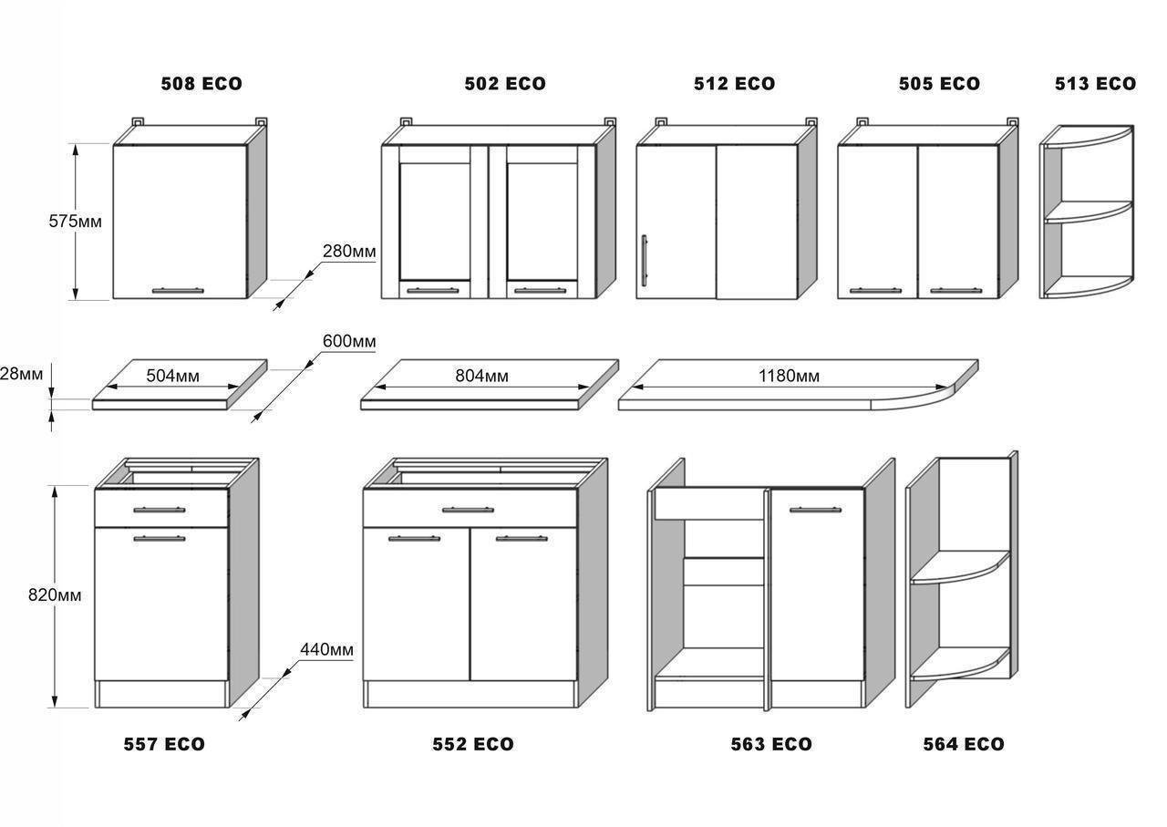 Комплект угловой кухни №1 Эверест Эко Нова 2,4х1,2 м со столешницей Сонома/Белый (ЭК-27007.01) - фото 5 Комплект угловой кухни №1 Эверест Эко Нова 2,4х1,2 м со столешницей Сонома/Белый (ЭК-27007.01) - фото 5