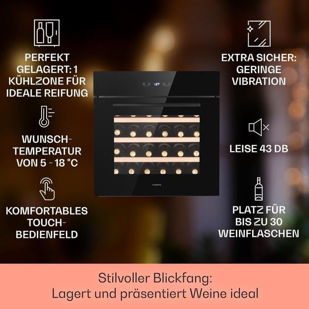 Винний холодильник вбудований KLARSTEIN Vinsider 30 Uno (10041357) - фото 5