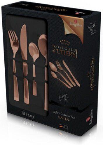 Набір столових приборів Berlinger Haus Rose Gold 24 пр. на 6 персон Мідний (BH-2213A) - фото 2 Набір столових приборів Berlinger Haus Rose Gold 24 пр. на 6 персон Мідний (BH-2213A) - фото 2