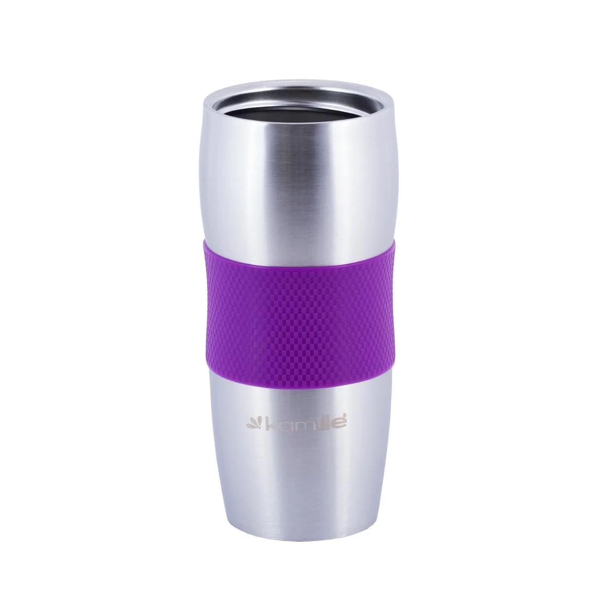 Термокружка Kamille 2053R из нержавеющей стали 380 мл Фиолетовый - фото 4 Термокружка Kamille 2053R из нержавеющей стали 380 мл Фиолетовый - фото 4