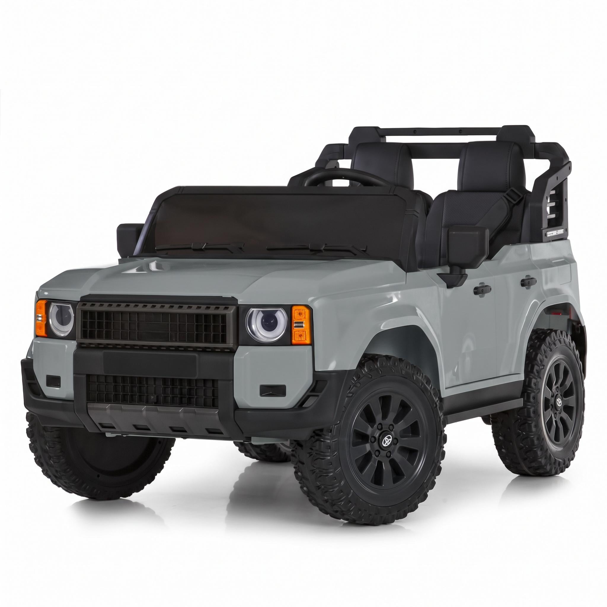 Электромобиль детский джип Bambi Racer Toyota M 6280EBLR 2 мотора 45W 12V10Ah/колеса EVA 2 места пульт 2.4G Серый (38644237)