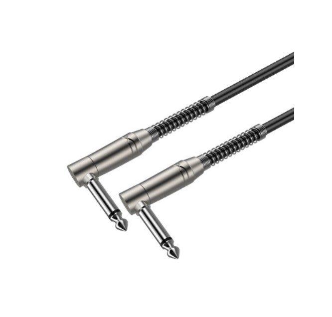 Кабель инструментальный/гитарный/межблочный Roxtone SGJ-J130-L06 угловой Jack 6,3-Jack 6,3 0,6 м