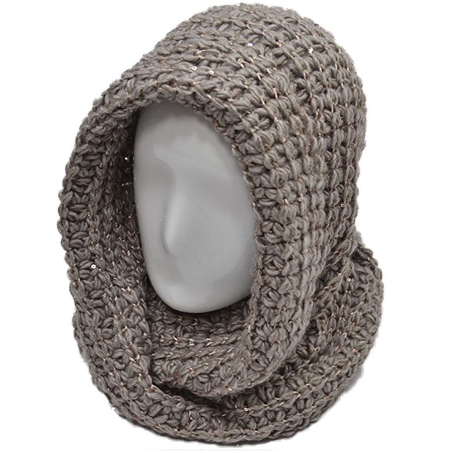 Хомут женский Lirus Магия полушерстяной с пайетками ХL/р. 57-58 Темно-бежевый