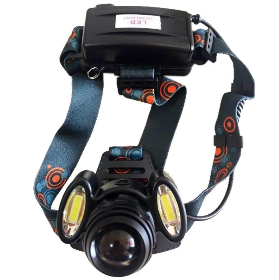 Фонарь налобный Bailong BL 862 T6 COB с аккумулятором Черный (438614793)