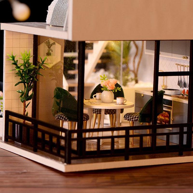 Конструктор Кукольный дом DIY Cute Room L-032-B/C Вилла Уютная жизнь Loft Apartment - фото 7