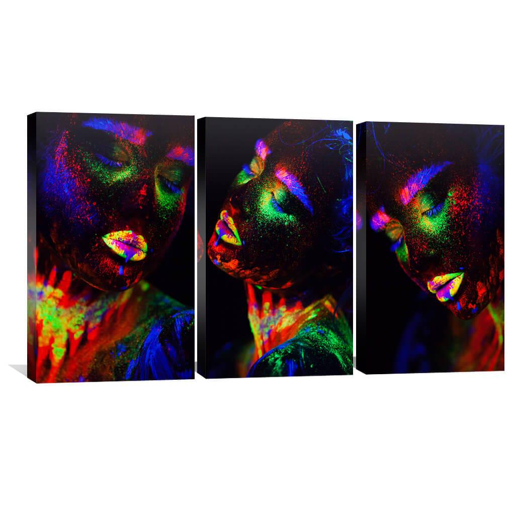 Картина Девушки в неоновых красках 120x50 см (Y3-42)