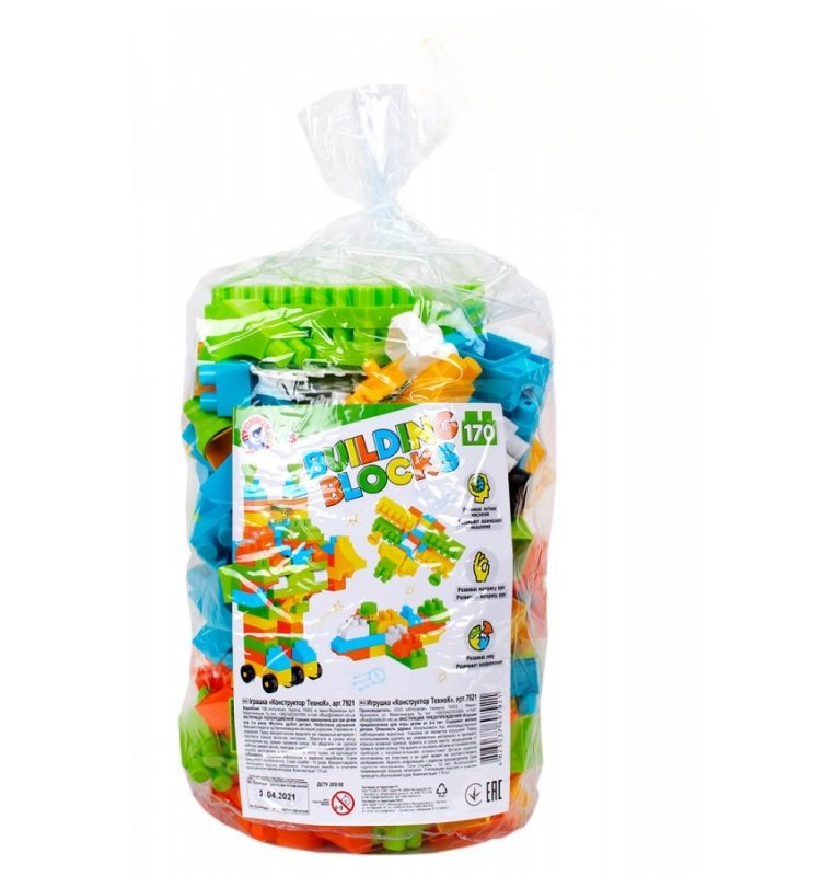 Конструктор ТехноК 7921 Строительные блоки 170 дет. (1763417880)