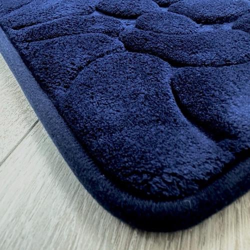 Набор ковриков в ванную и туалет Stone Premium Memory Foam 2в1 80х50/60х40 см Синий (NKPS0006) - фото 5 Набор ковриков в ванную и туалет Stone Premium Memory Foam 2в1 80х50/60х40 см Синий (NKPS0006) - фото 5